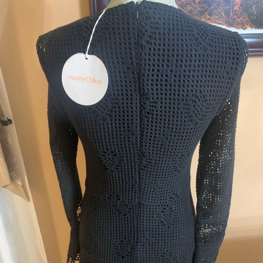 NWT See by Chloe Crochet Asymmetrical Dress - Picture 11 of 16
